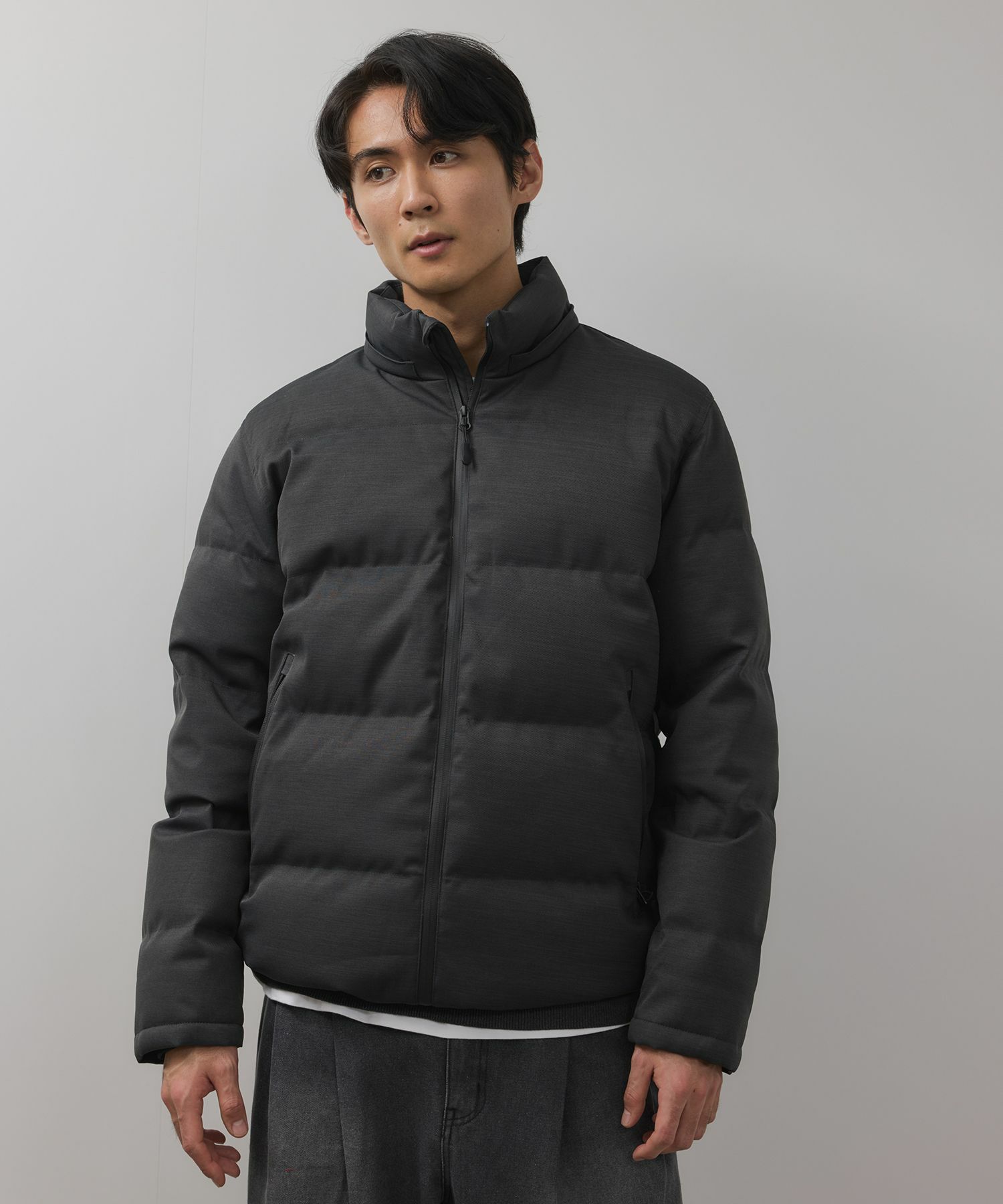 NAVY ウールライクプレミアムダウンジャケット メンズ