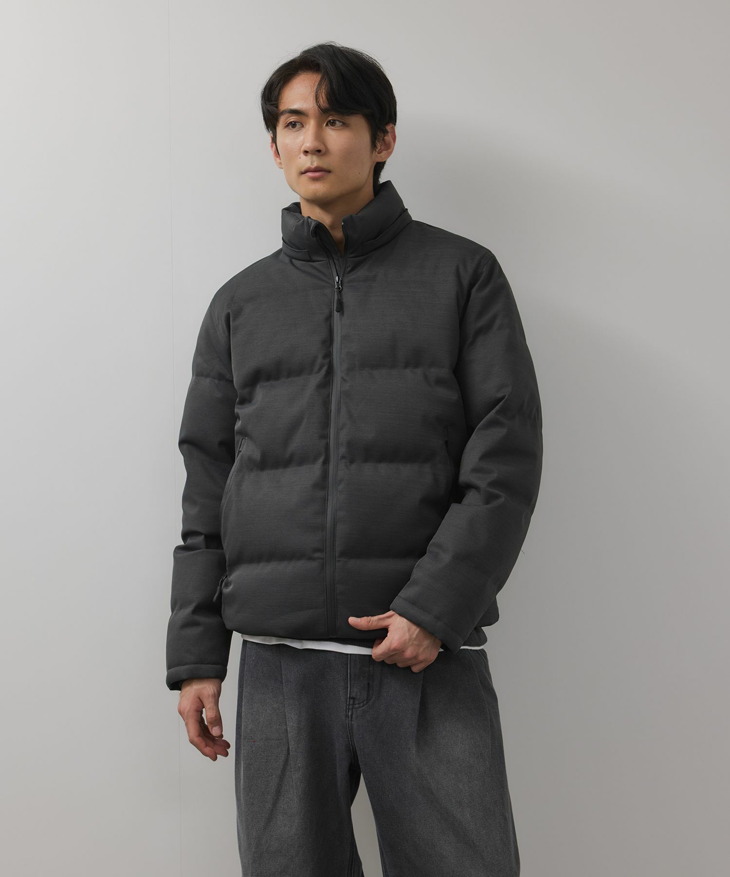 NAVY ウールライクプレミアムダウンジャケット メンズ