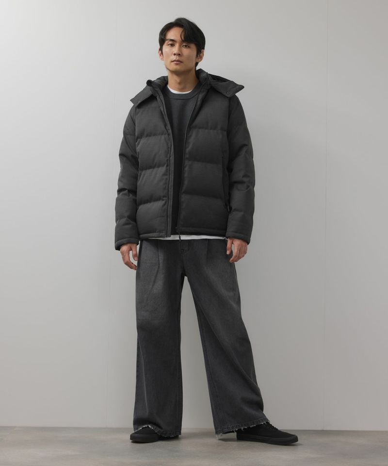 NAVY  ウールライクプレミアムダウンジャケット メンズ商品画像-14