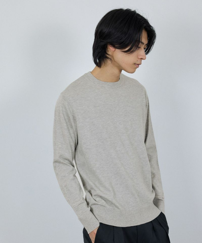 NAVY 素肌ニット クルーネック メンズ商品画像-10