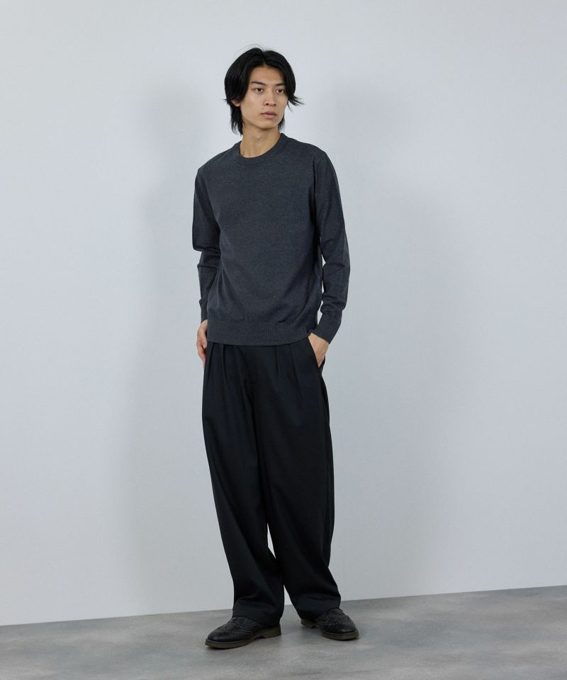 NAVY 素肌ニット クルーネック メンズ商品画像-23