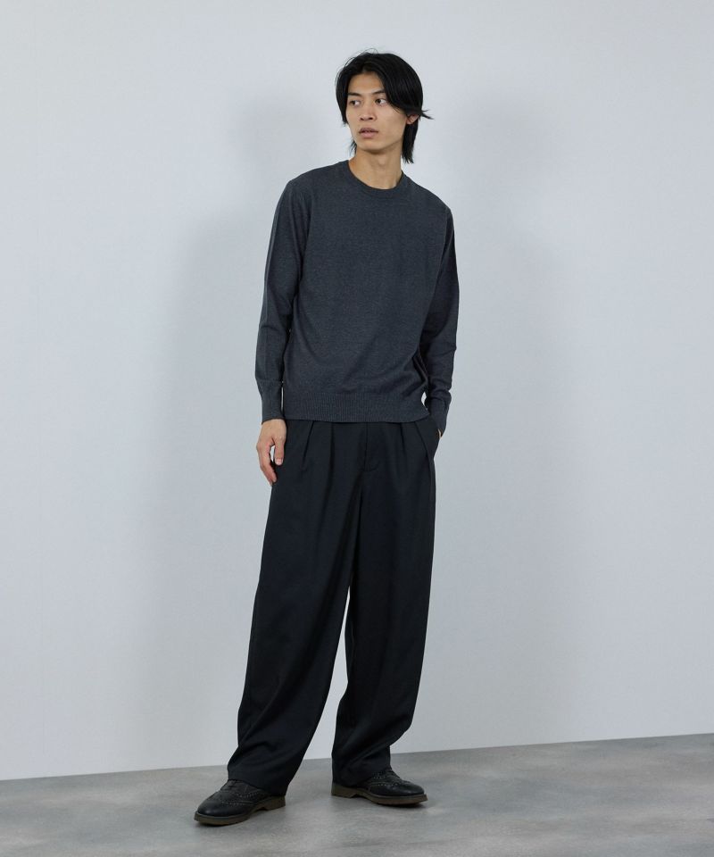 NAVY 素肌ニット クルーネック メンズ商品画像-25