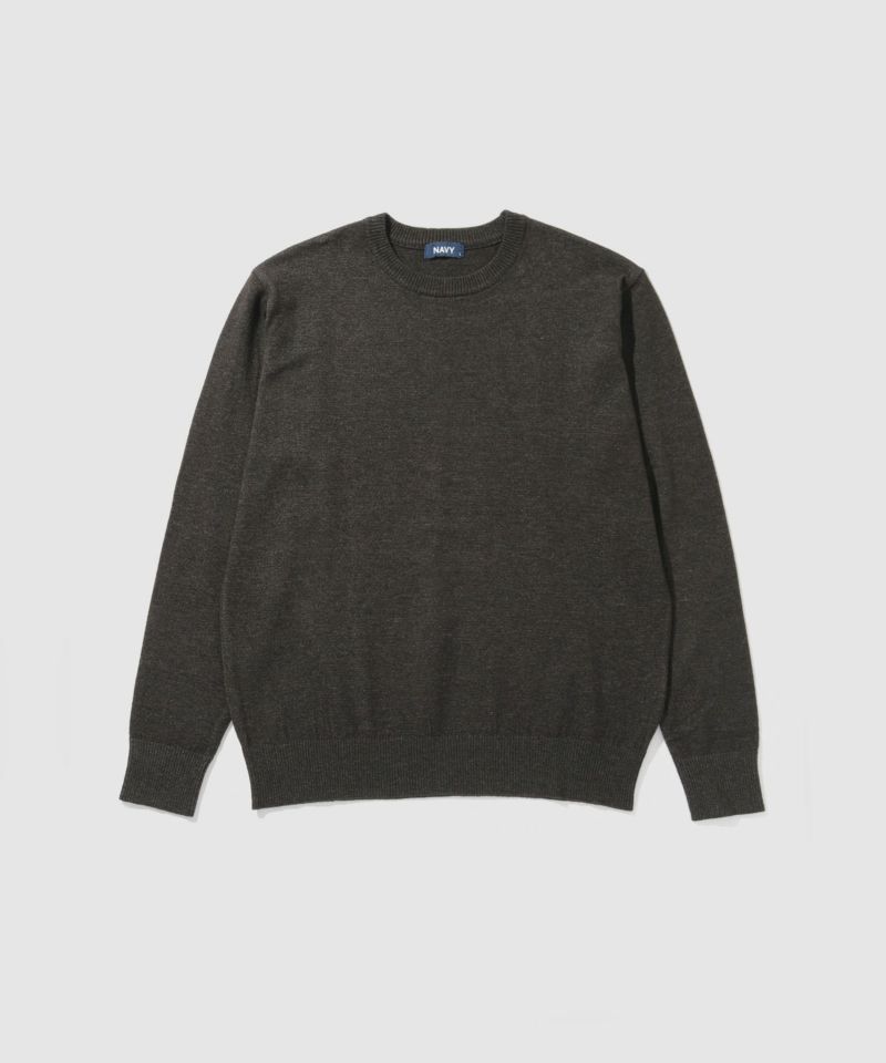 NAVY 素肌ニット クルーネック メンズ商品画像-26