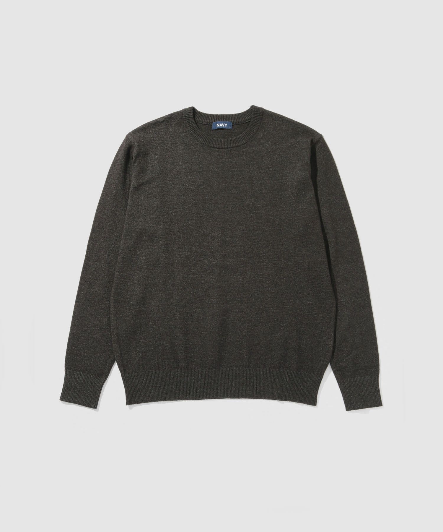 NAVY  素肌ニット クルーネック メンズ商品画像-26