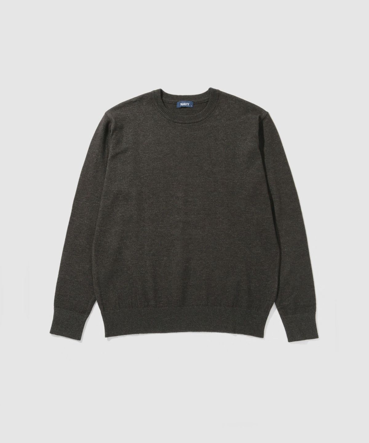 [期間限定価格]NAVY 素肌ニット クルーネック メンズ