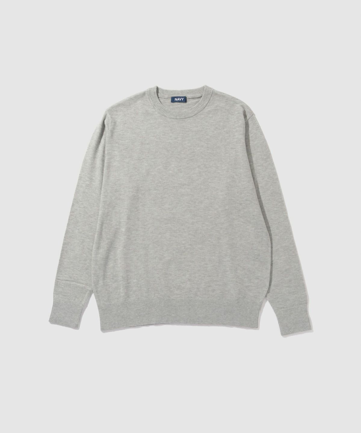 [期間限定価格]NAVY 素肌ニット クルーネック メンズ