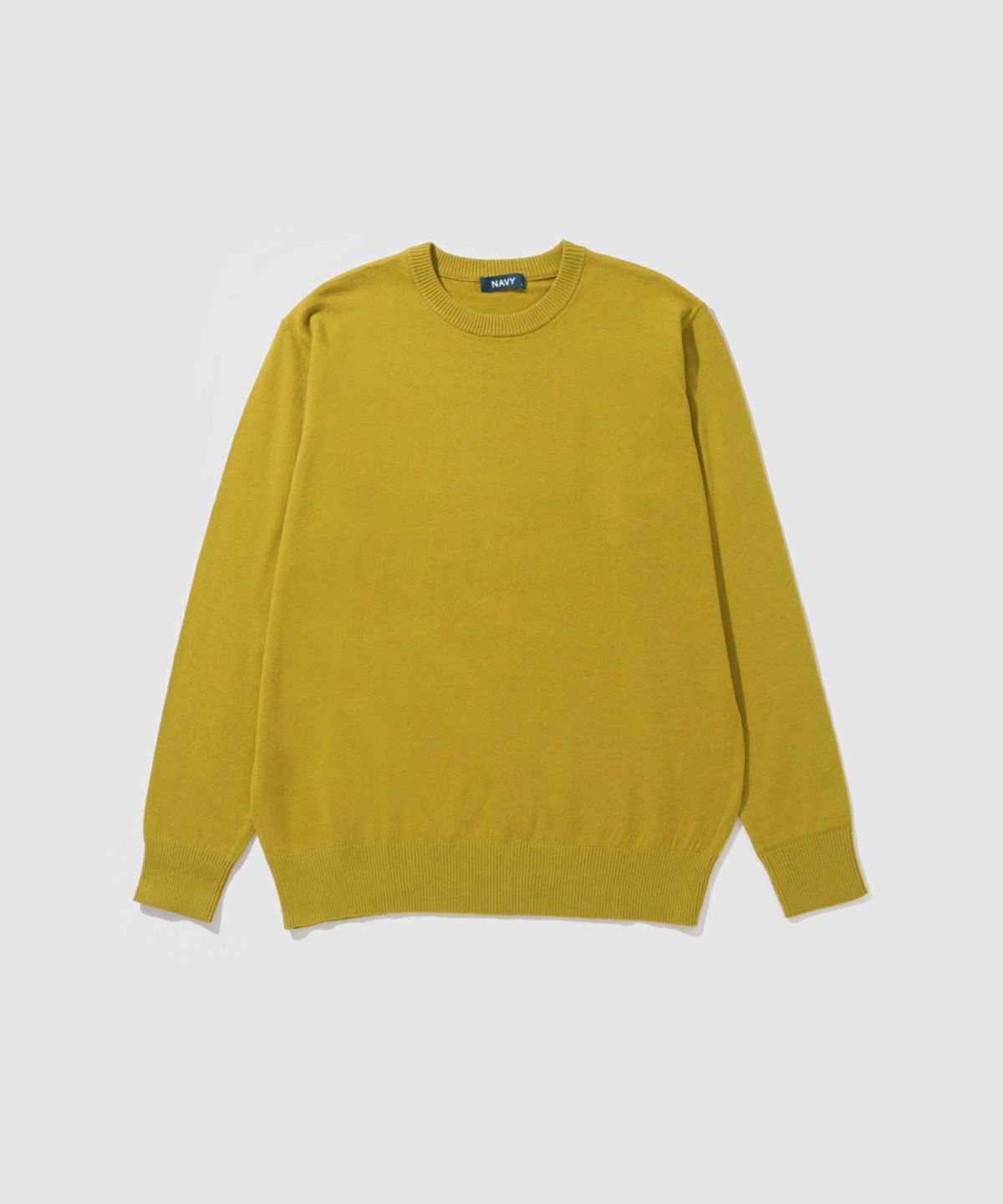 [期間限定価格]NAVY 素肌ニット クルーネック メンズ