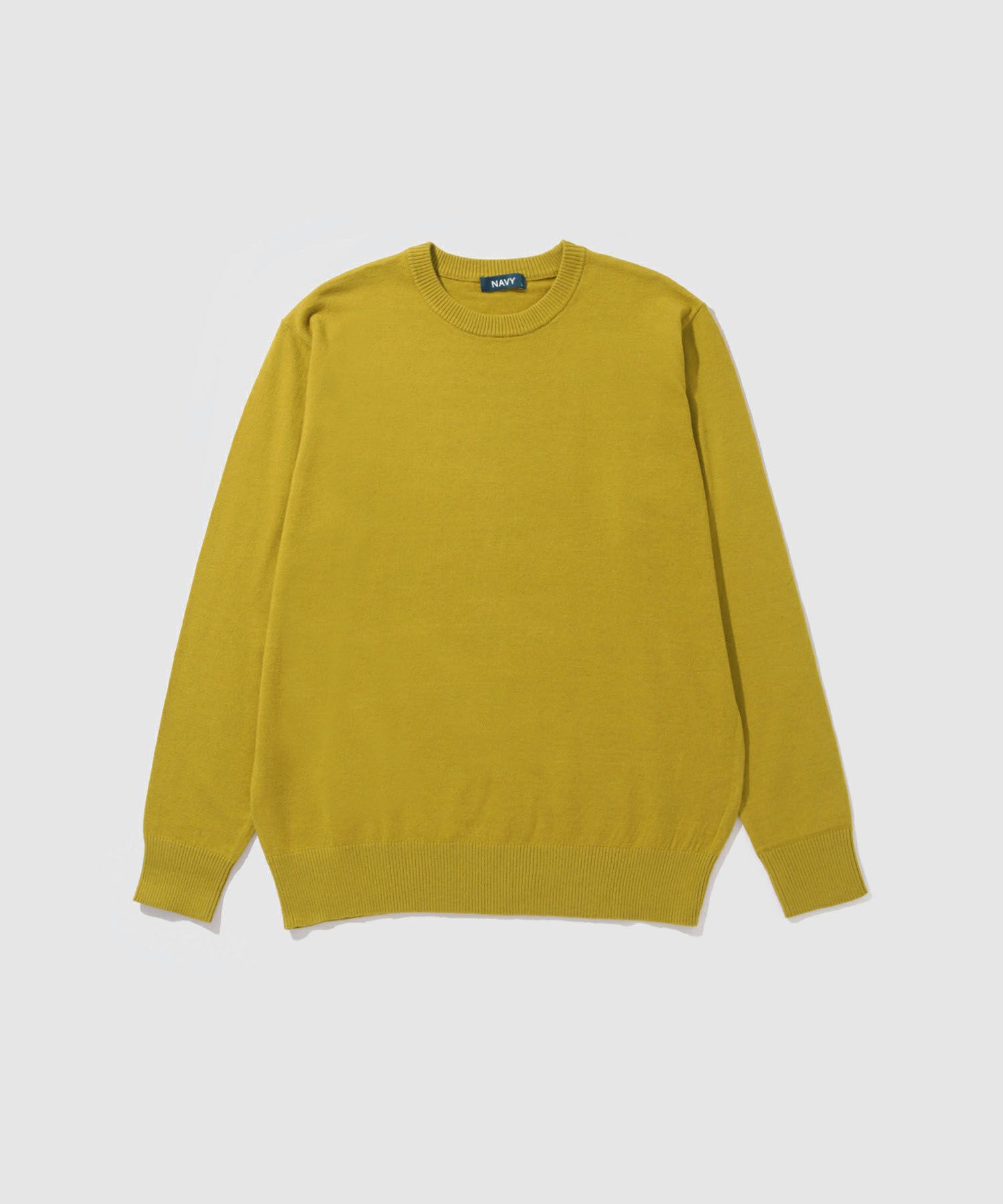 [期間限定価格]NAVY 素肌ニット クルーネック メンズ
