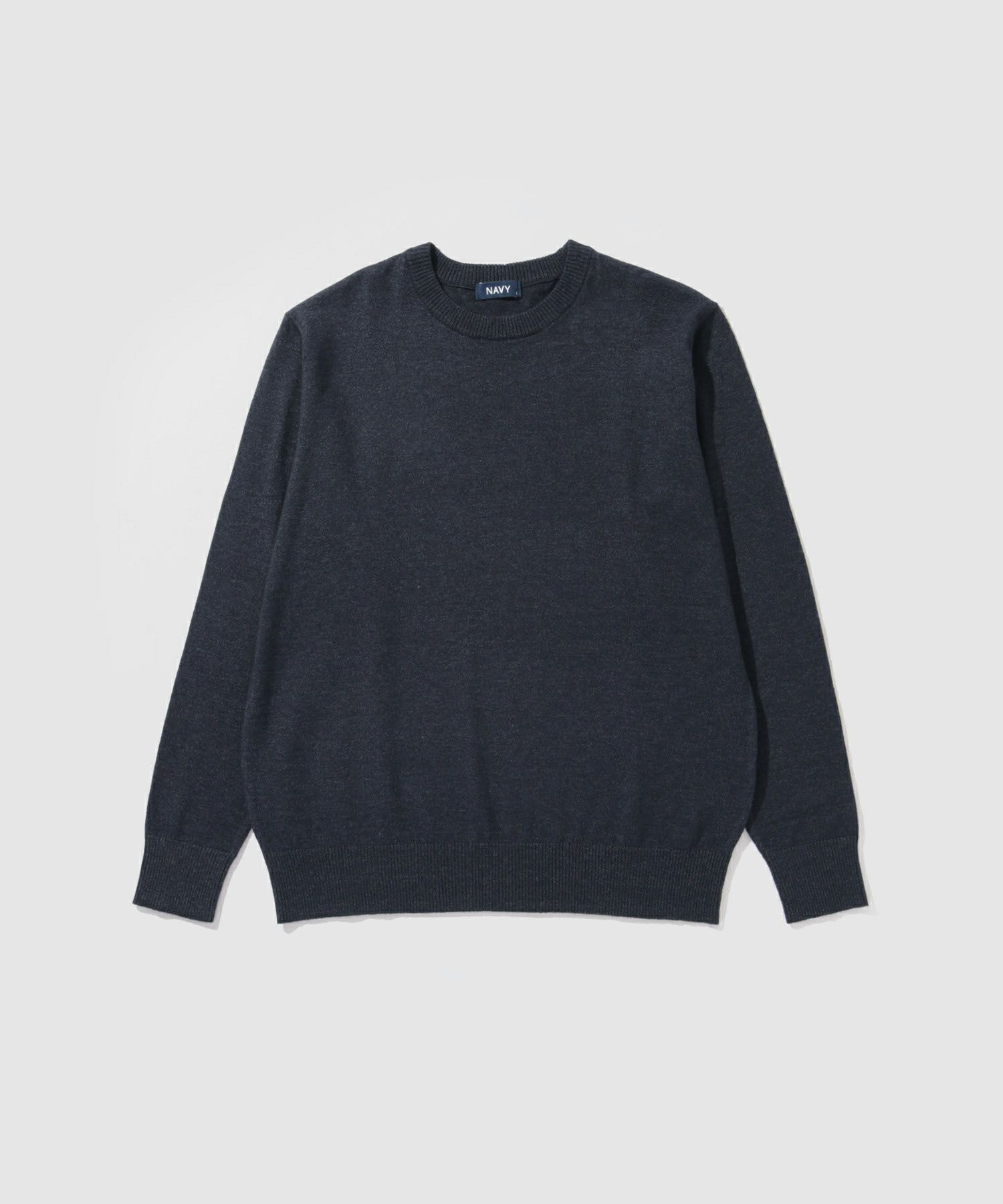 NAVY  素肌ニット クルーネック メンズ商品画像-29