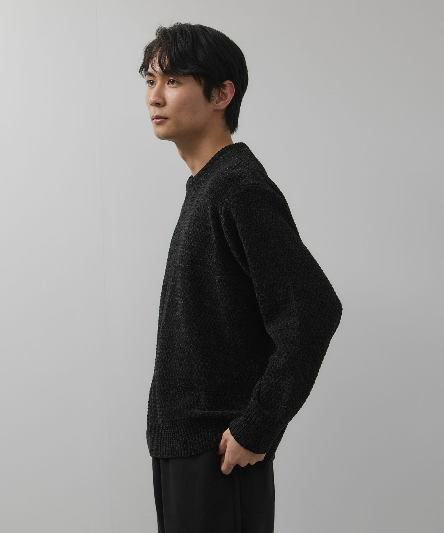 NAVY トロリカノコモールニット クルーネック メンズ