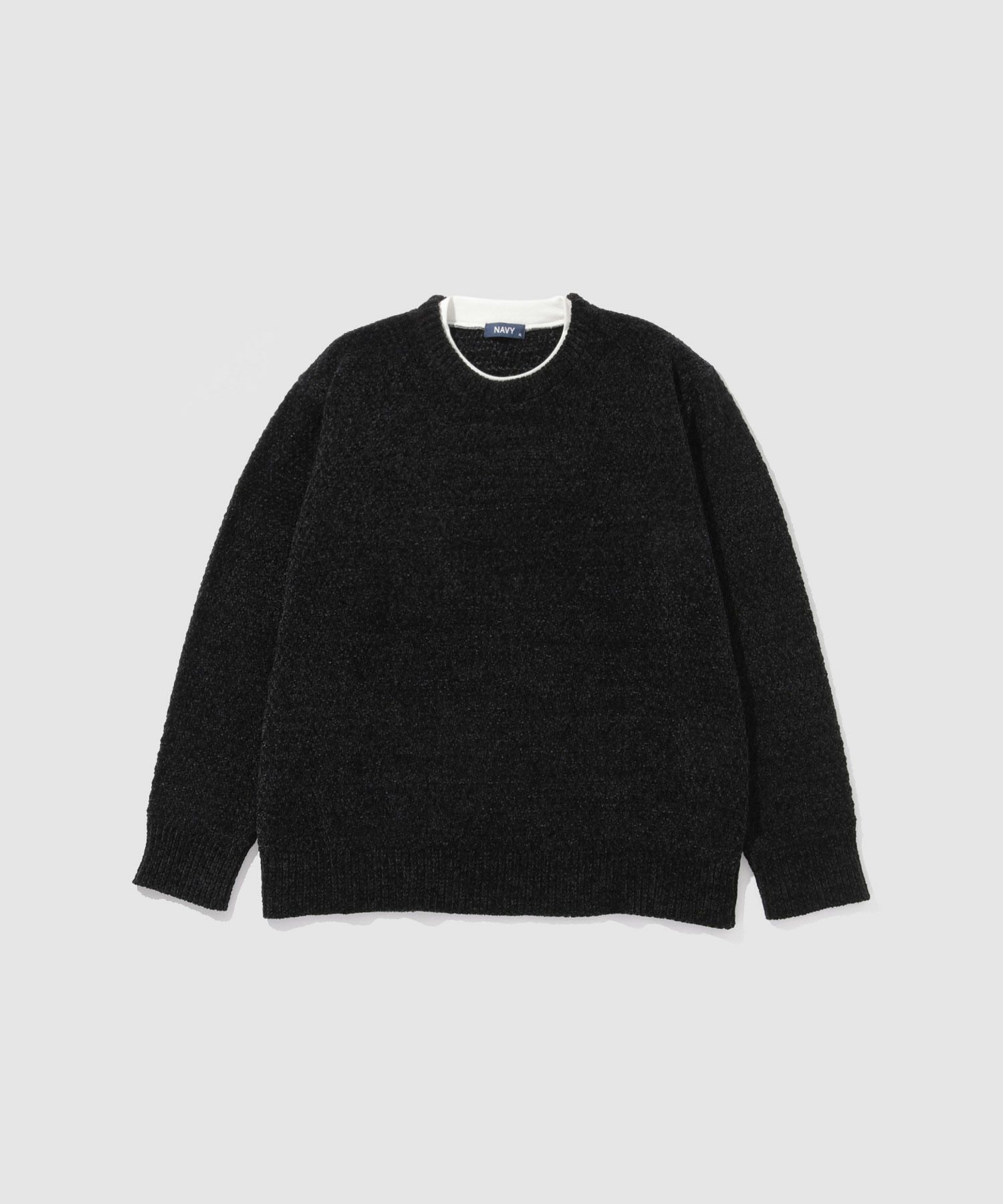[さらに50%OFF]NAVY  トロリカノコモールニット クルーネック メンズ商品画像-12