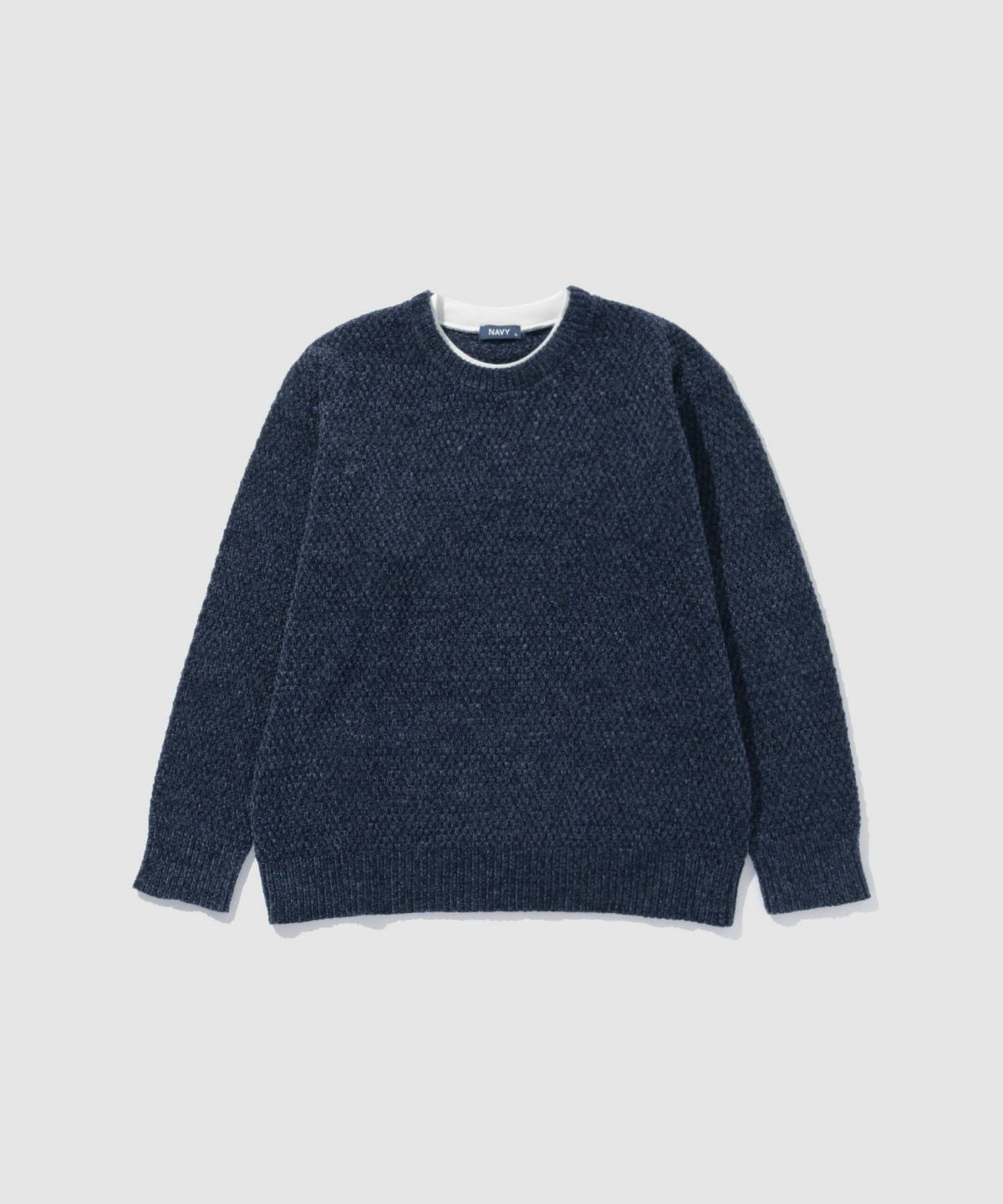 NAVY トロリカノコモールニット クルーネック メンズ
