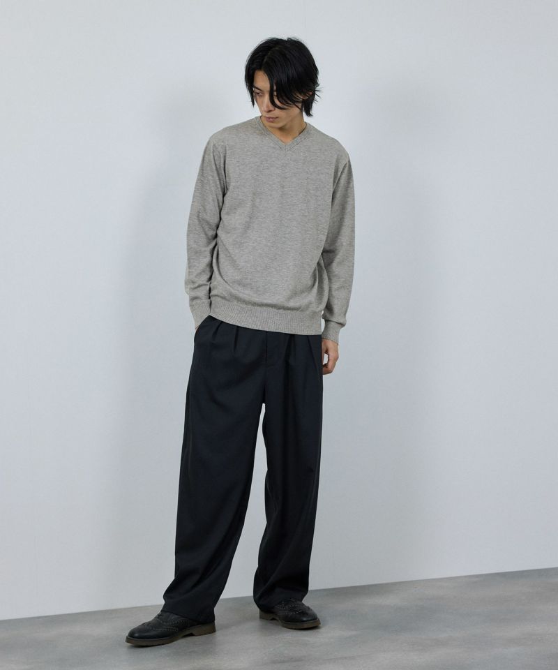 NAVY 素肌ニット Vネック メンズ商品画像-10