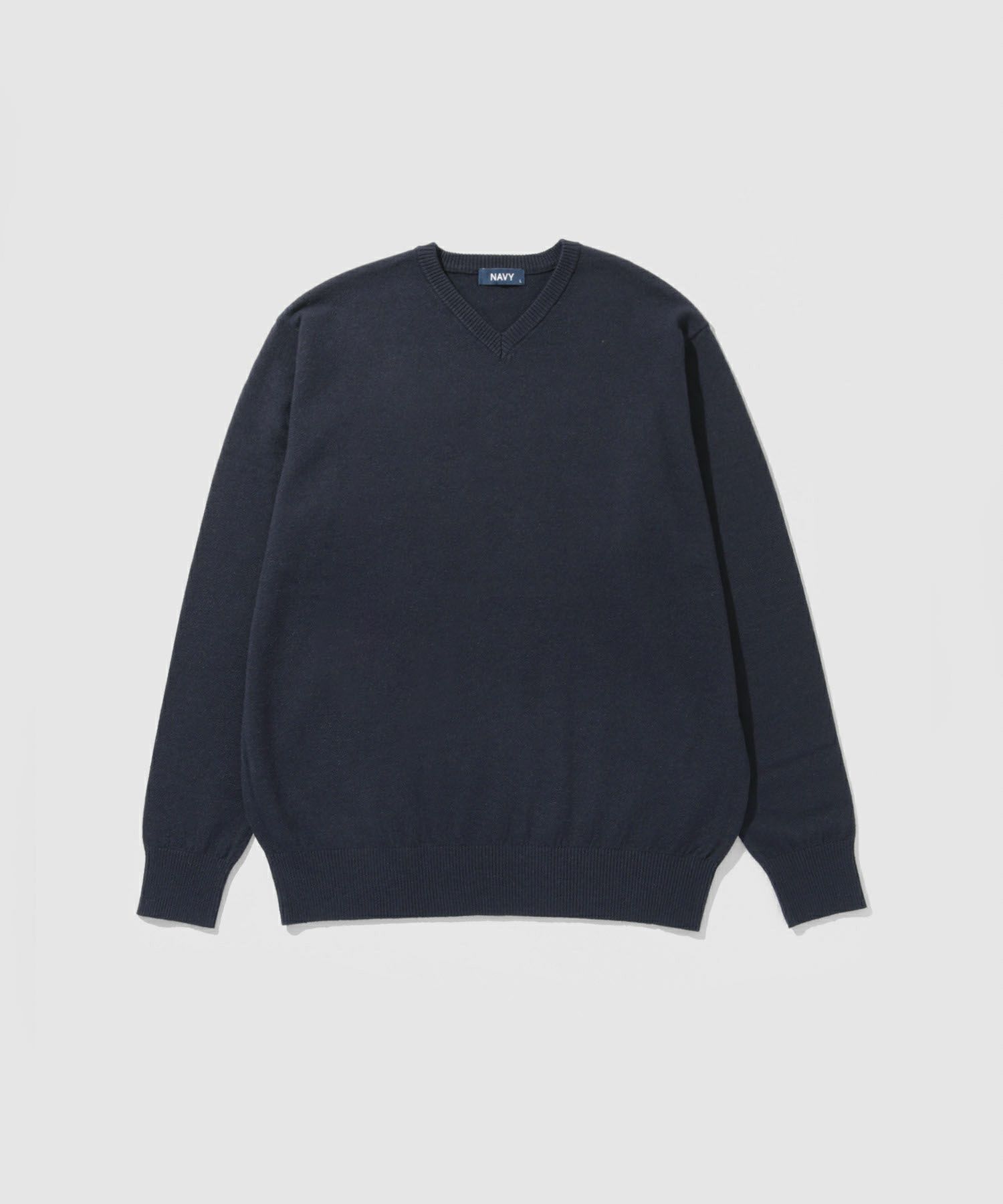 [期間限定価格]NAVY 素肌ニット Vネック メンズ