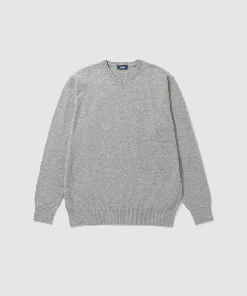 NAVY 素肌ニット Vネック メンズ商品画像-14