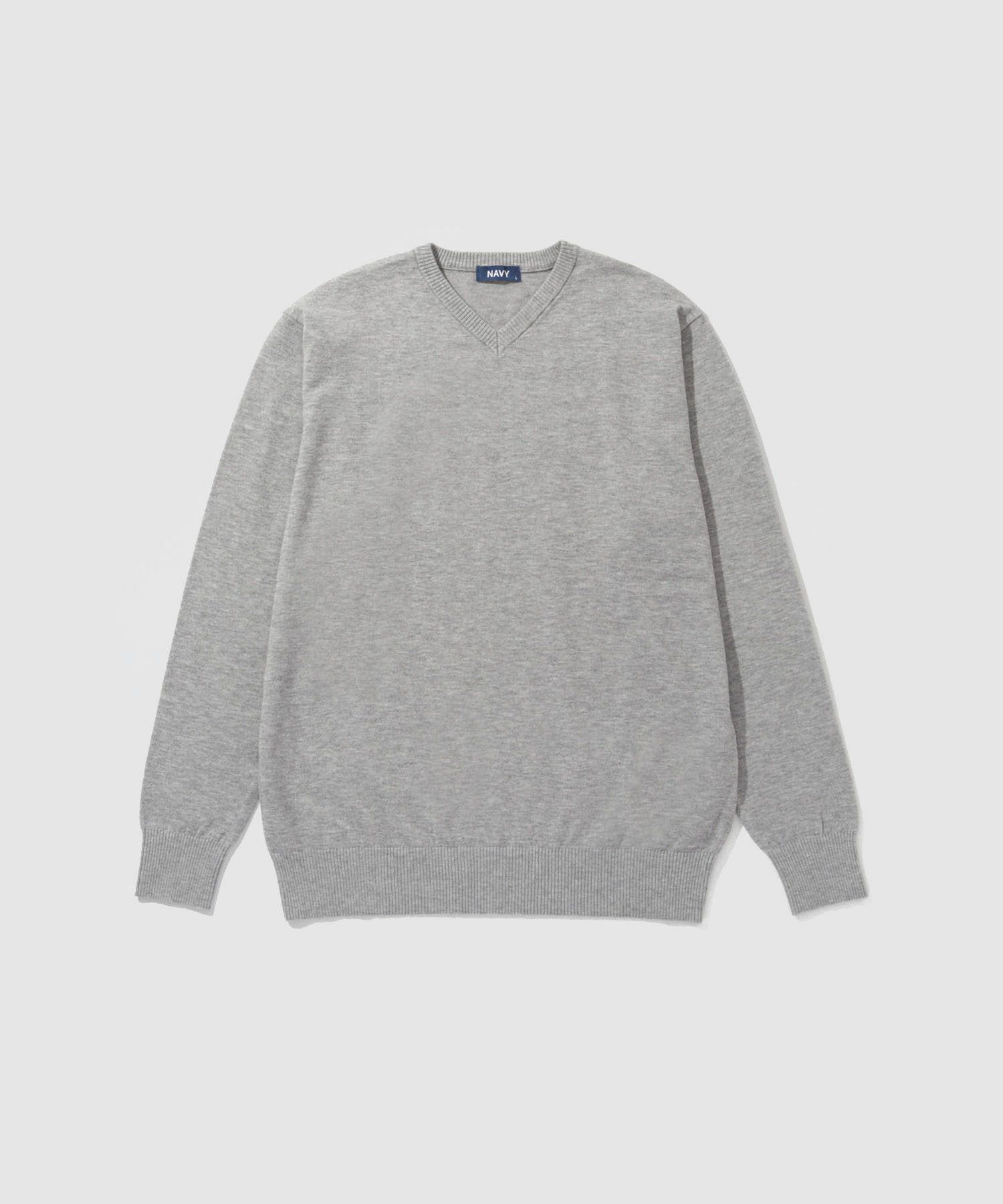 NAVY  素肌ニット Vネック メンズ商品サムネイル-14