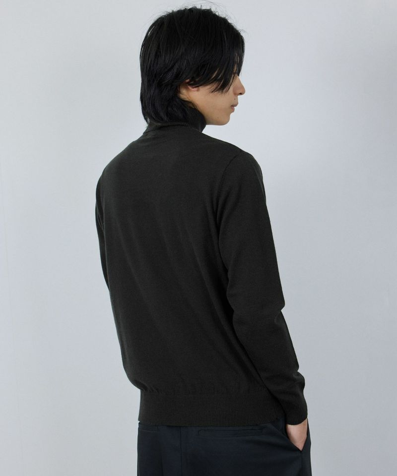 NAVY  素肌ニット タートルネック メンズ商品画像-4