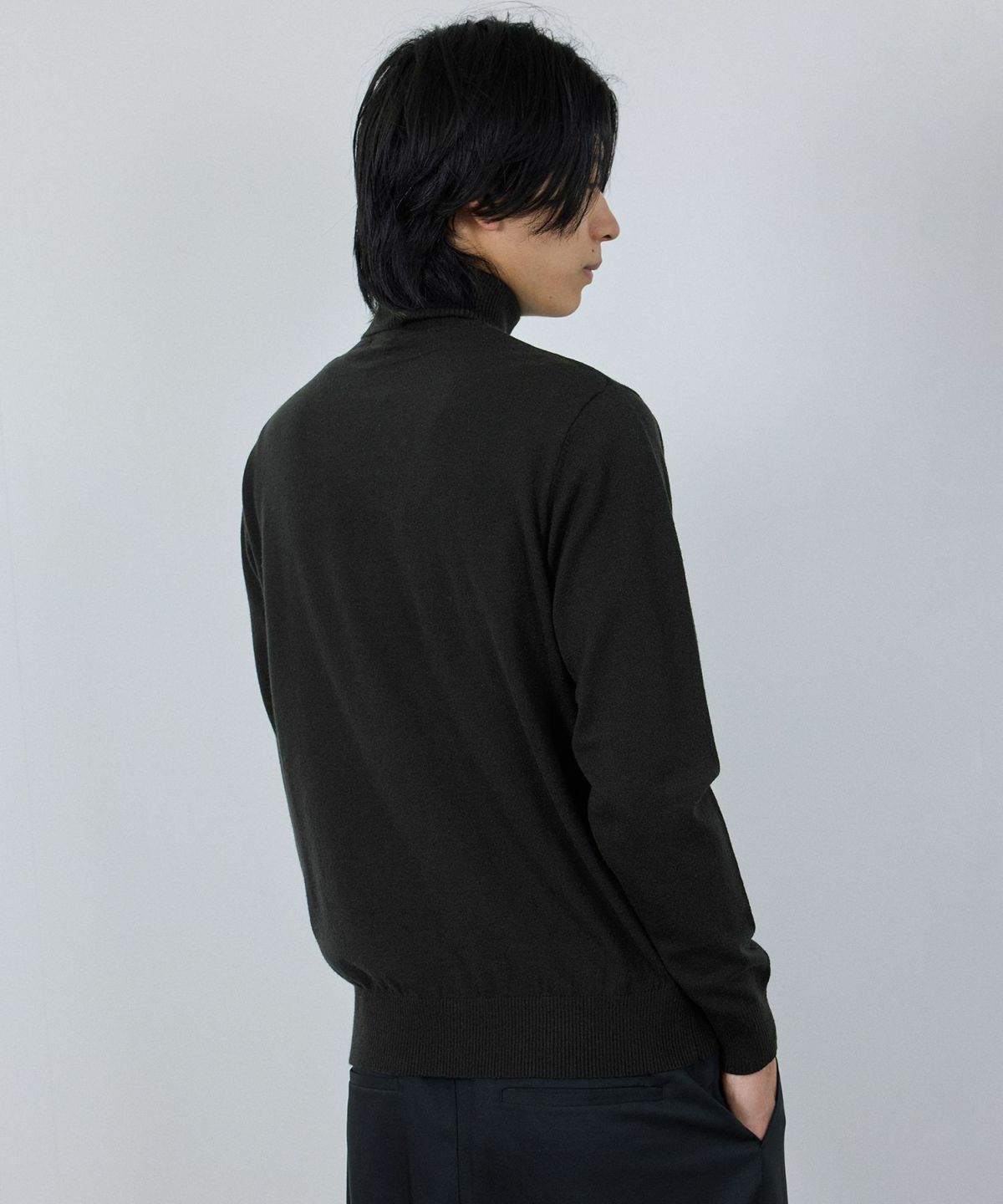 [期間限定価格]NAVY 素肌ニット タートルネック メンズ