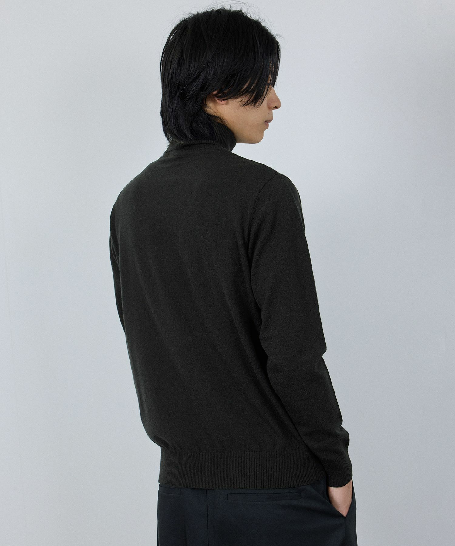 [期間限定価格]NAVY 素肌ニット タートルネック メンズ