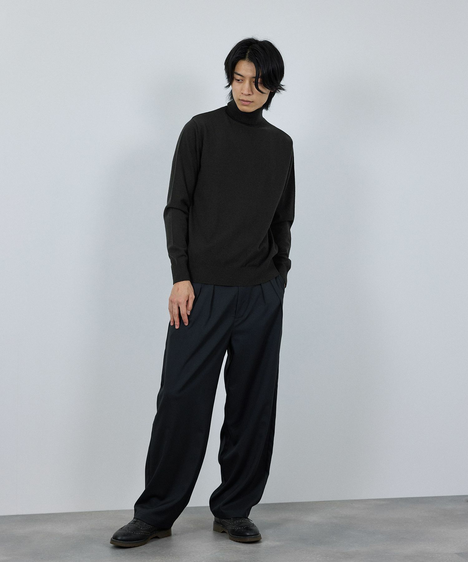 [期間限定価格]NAVY 素肌ニット タートルネック メンズ