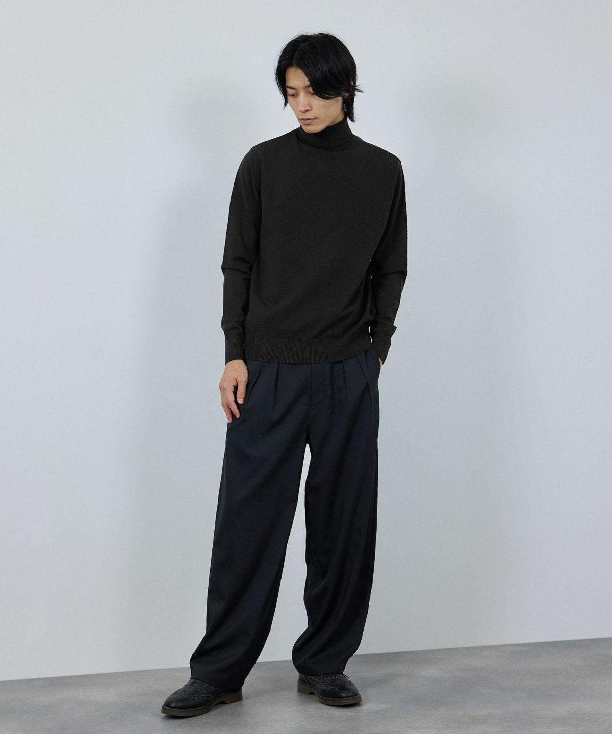 [期間限定価格]NAVY 素肌ニット タートルネック メンズ