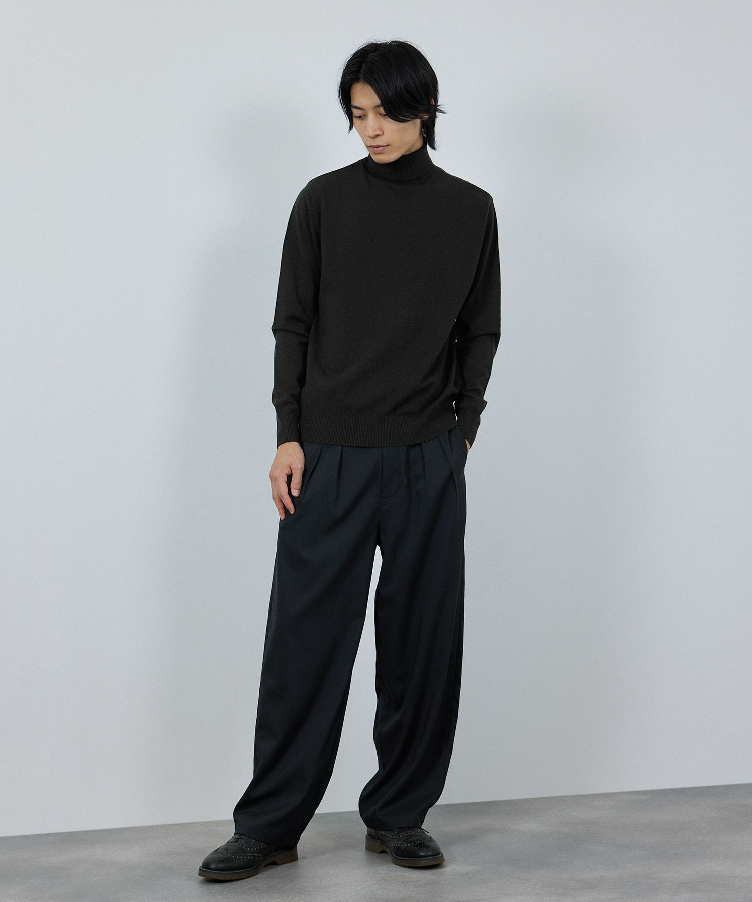 [期間限定価格]NAVY 素肌ニット タートルネック メンズ