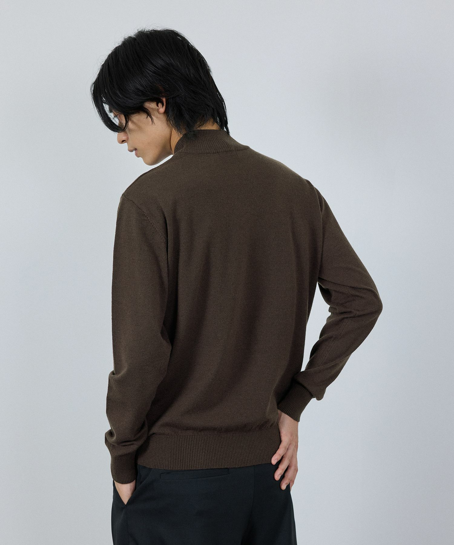 [期間限定価格]NAVY 素肌ニット ハイネック メンズ