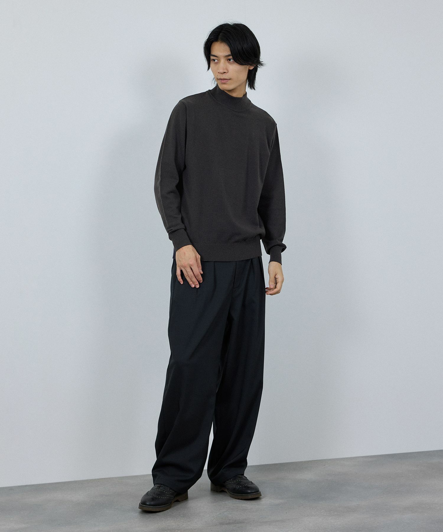 [期間限定価格]NAVY 素肌ニット ハイネック メンズ