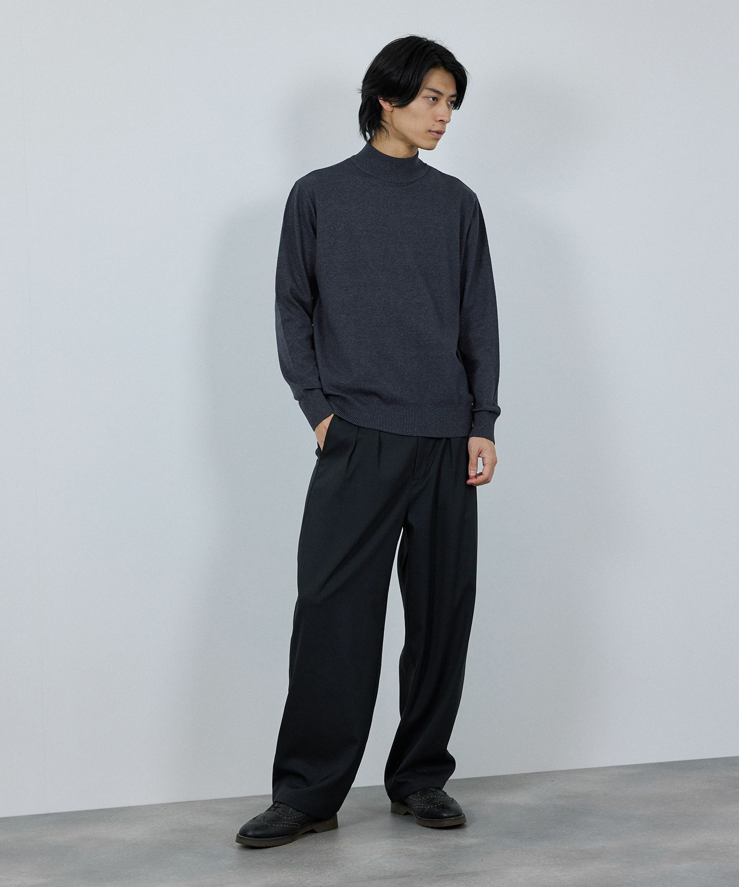 NAVY  素肌ニット ハイネック メンズ商品画像-19