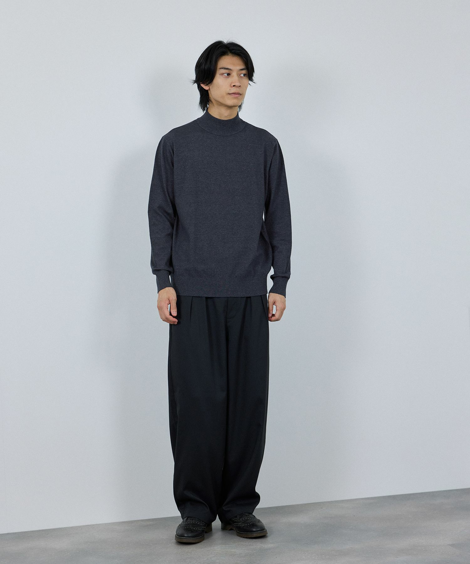 [期間限定価格]NAVY 素肌ニット ハイネック メンズ