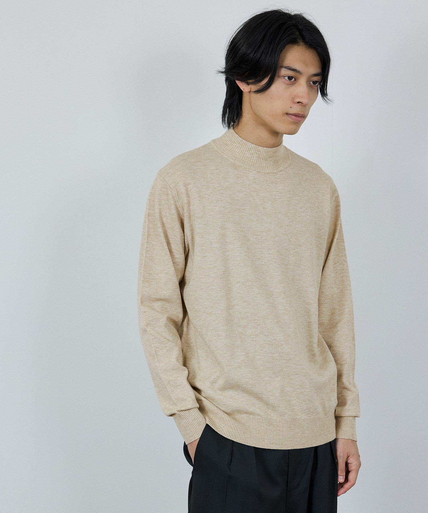 NAVY  素肌ニット ハイネック メンズ商品画像-23