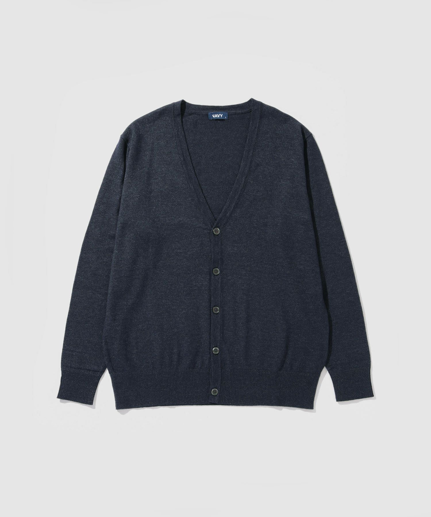 [期間限定価格]NAVY 素肌ニット Vネックカーディガン メンズ