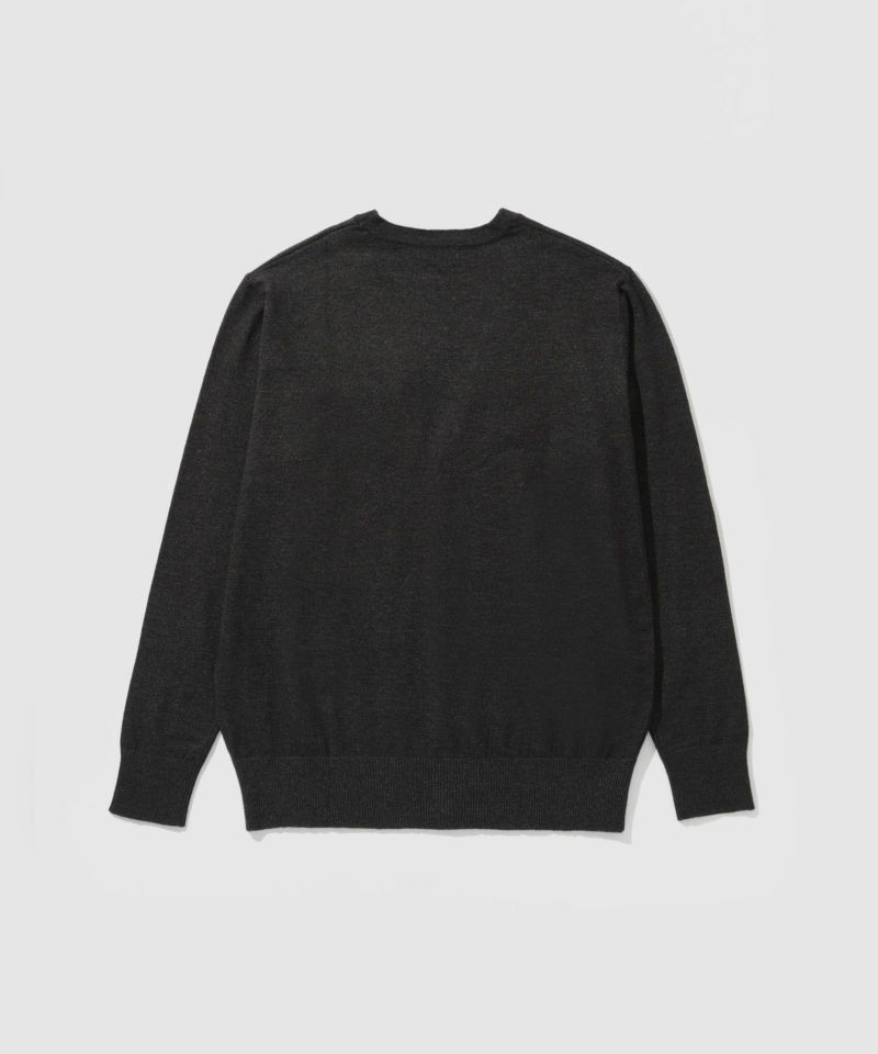 NAVY  素肌ニット Vネックカーディガン メンズ商品画像-24