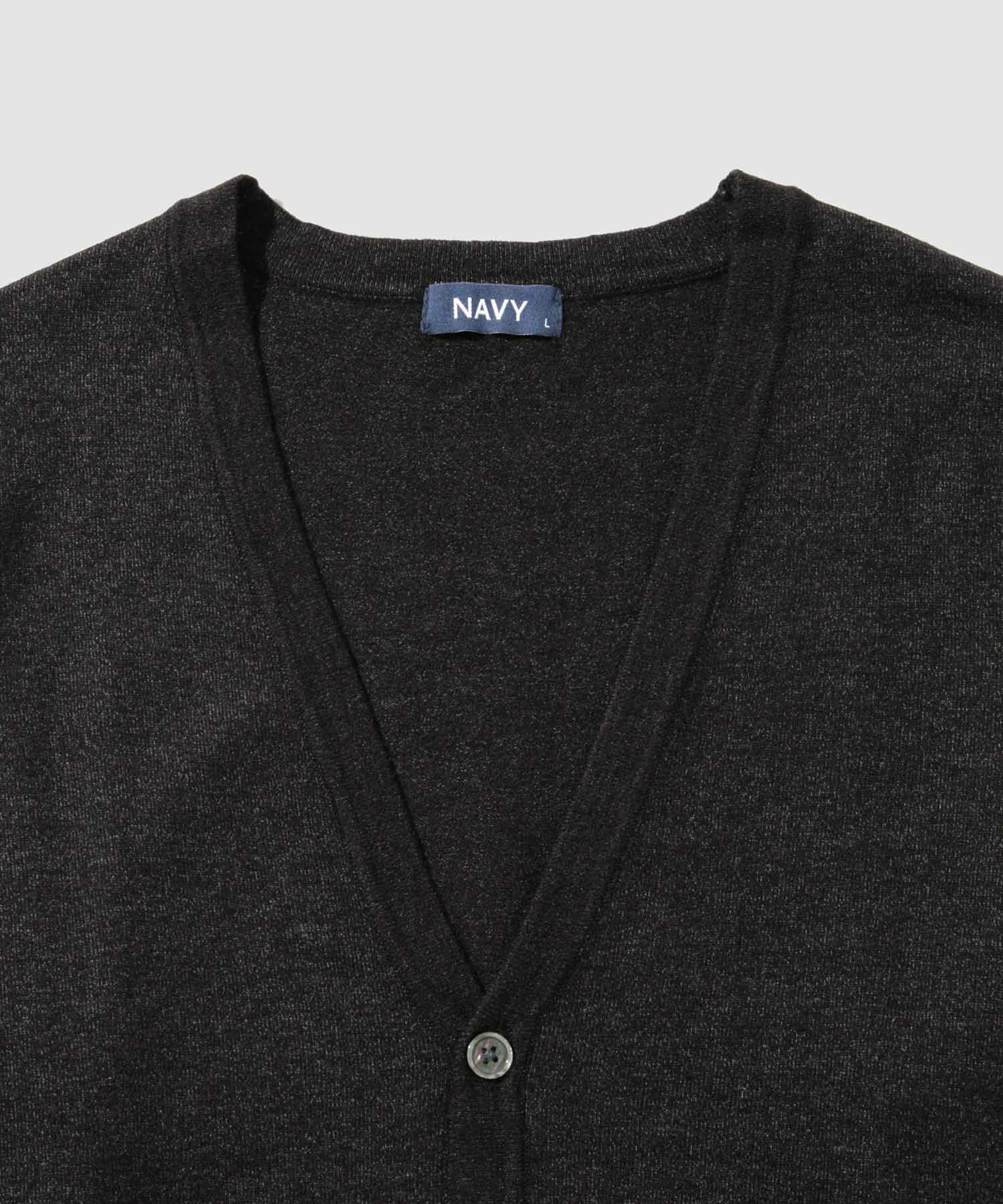 [さらに50%OFF]NAVY  素肌ニット Vネックカーディガン メンズ商品画像-25