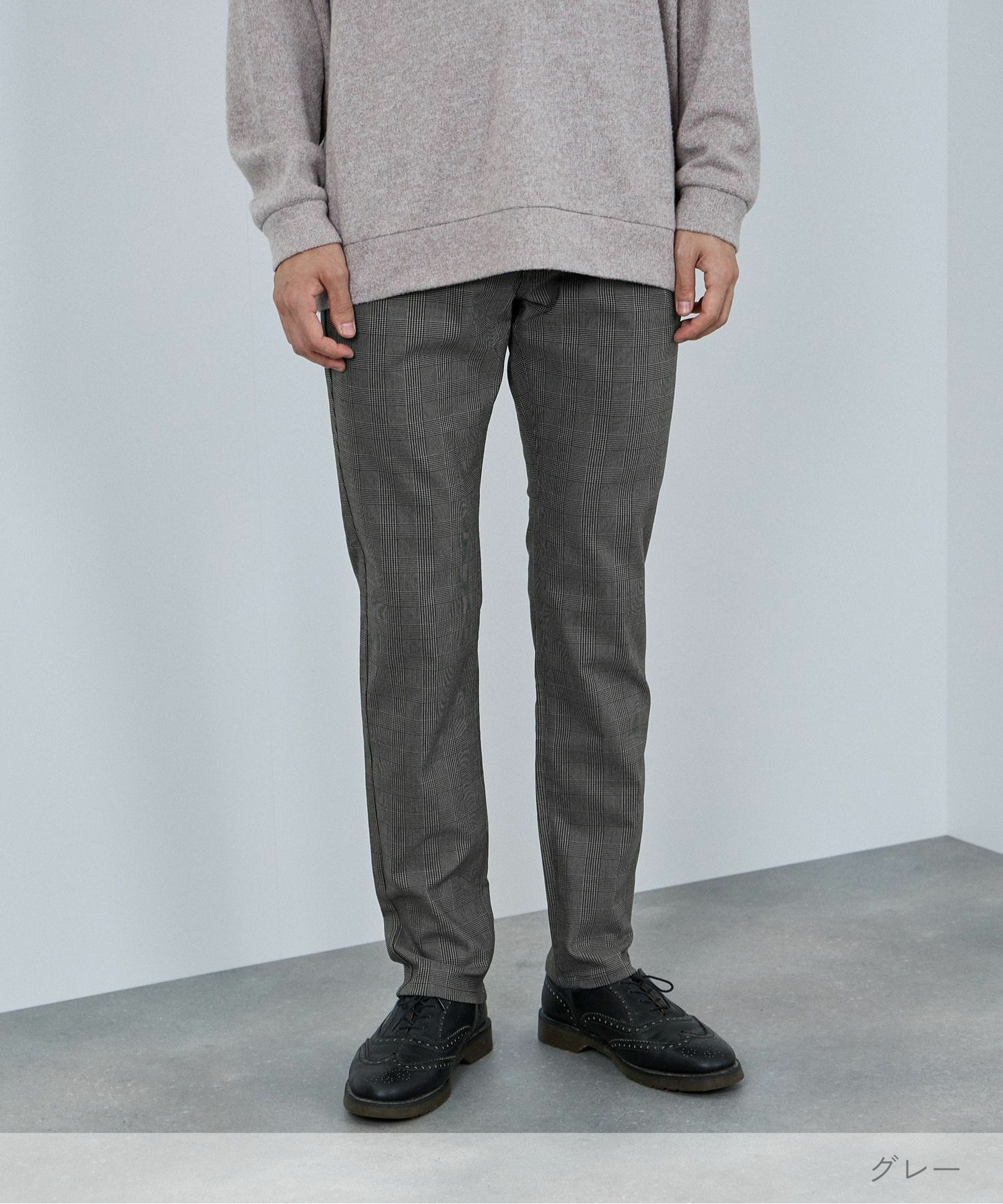 NAVY MAC HEAT 裏起毛ストレートパンツ メンズ商品画像-1