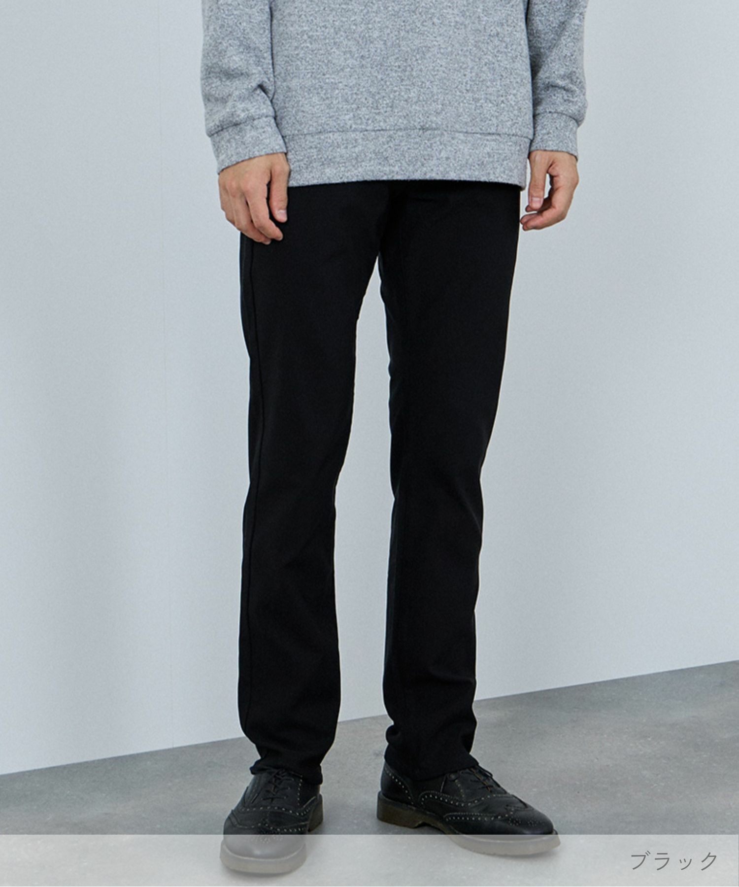 NAVY  MAC HEAT 裏起毛ストレートパンツ メンズ商品画像-3