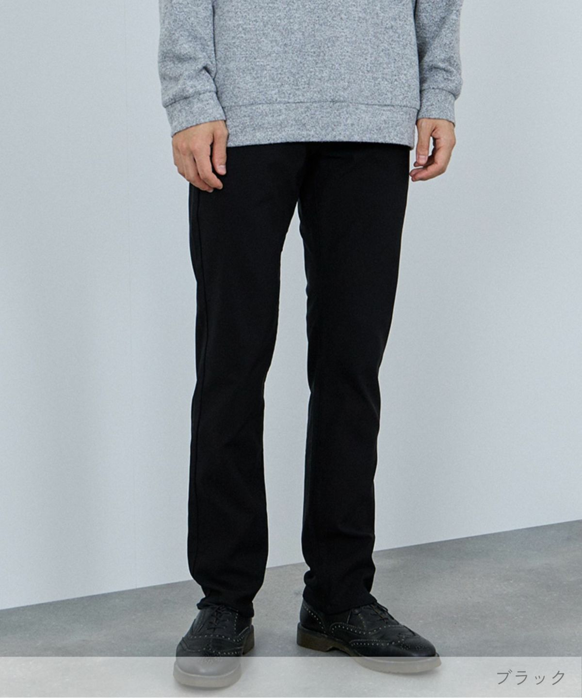 NAVY MAC HEAT 裏起毛ストレートパンツ メンズ