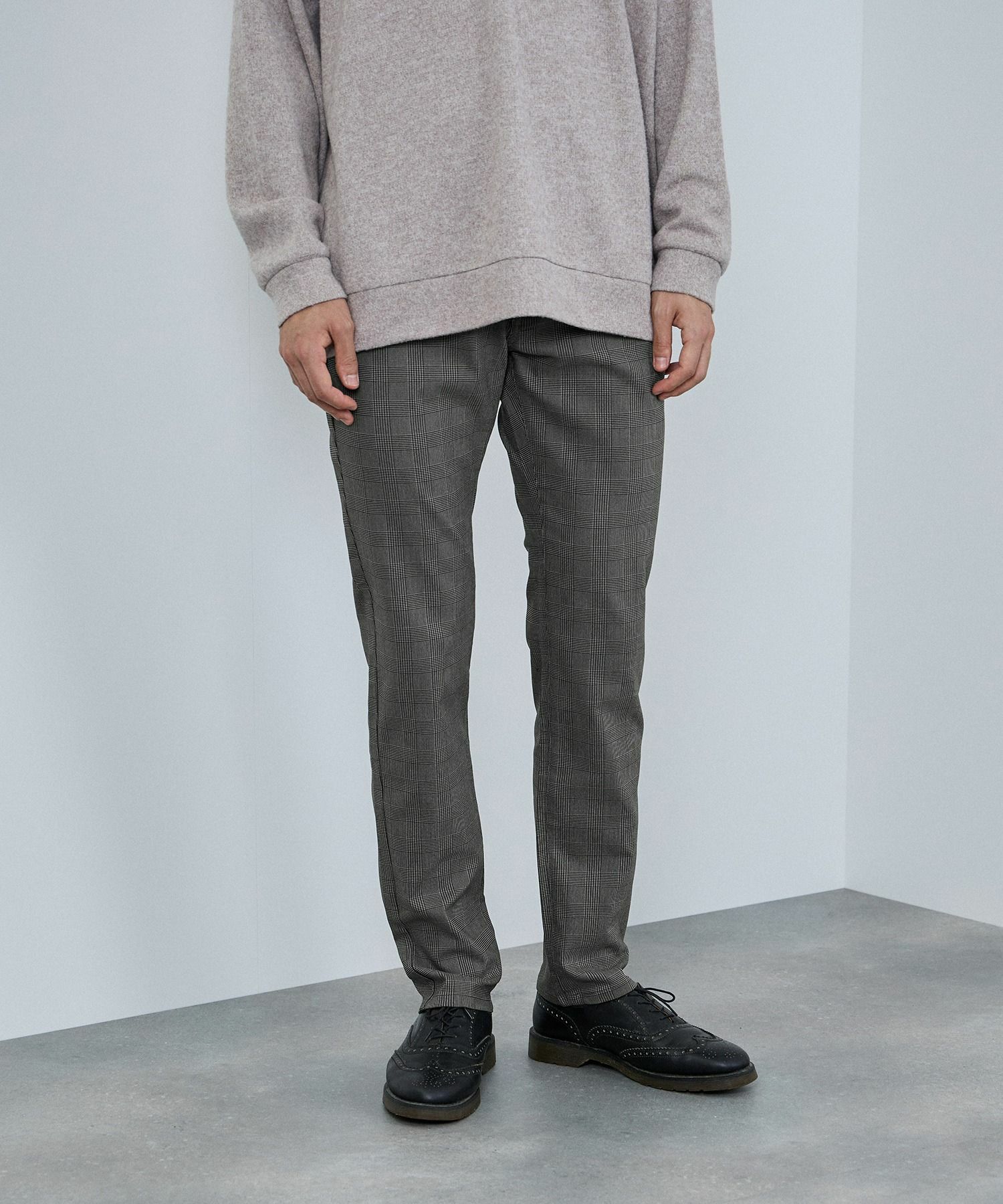 NAVY MAC HEAT 裏起毛ストレートパンツ メンズ