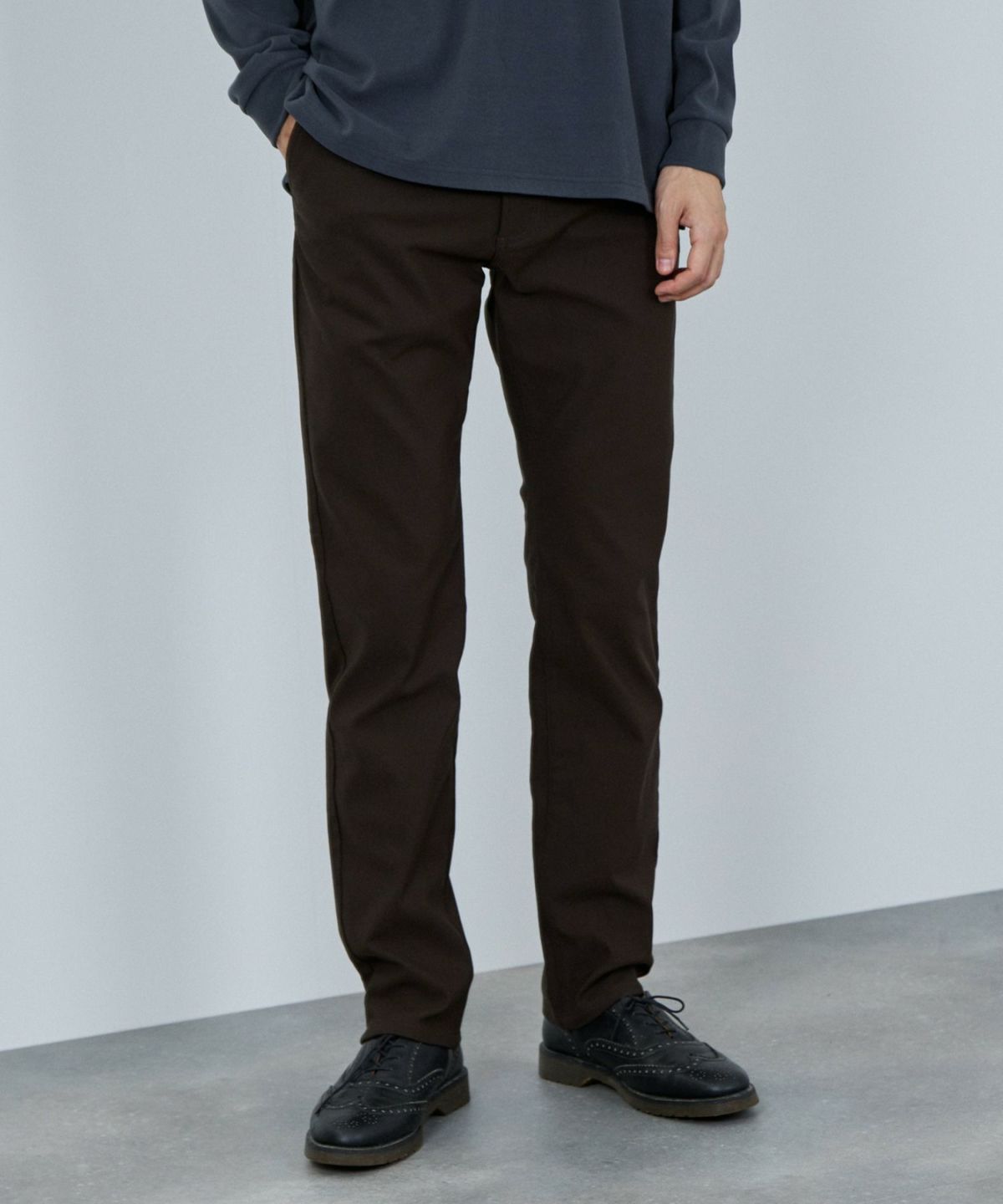 vNAVY MAC HEAT 裏起毛ストレートパンツ メンズ