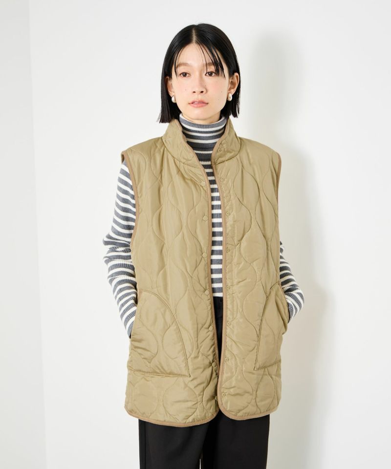 Idnes  リバーシブルキルトベスト レディース商品画像-2