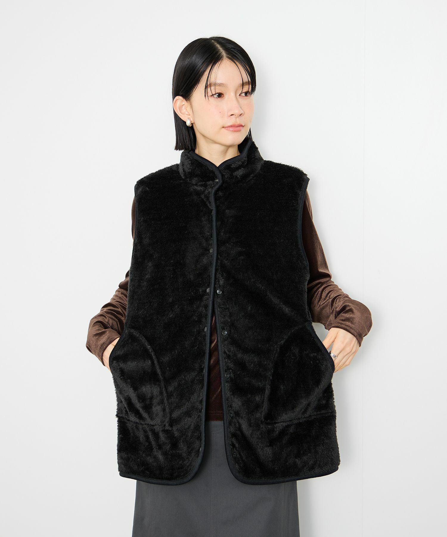 [最終さらに50%OFF]Idnes  リバーシブルキルトベスト レディース商品画像-8