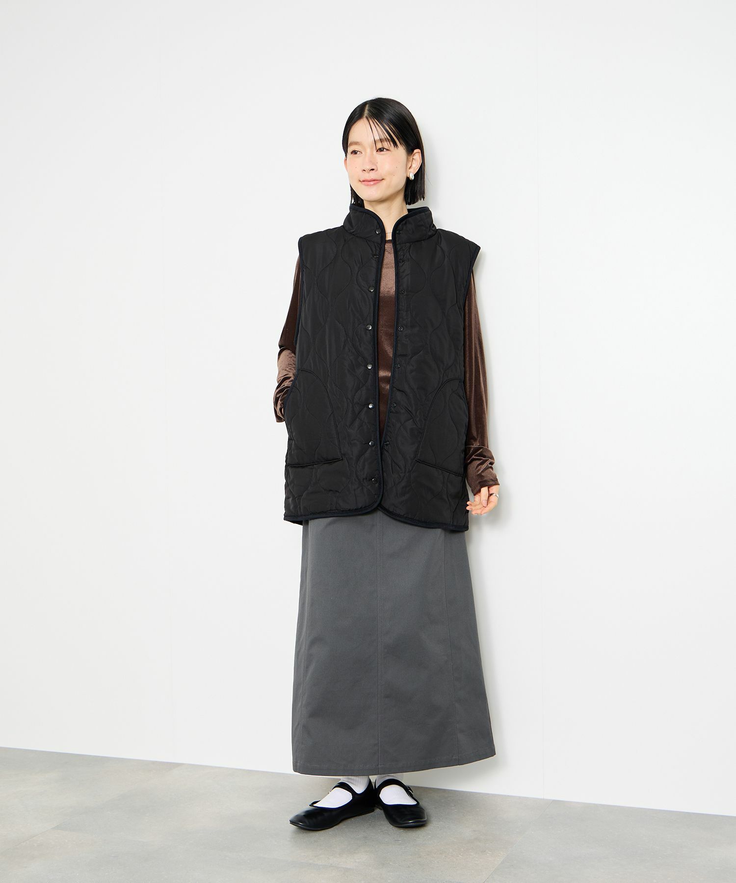 [最終さらに50%OFF]Idnes  リバーシブルキルトベスト レディース商品画像-10