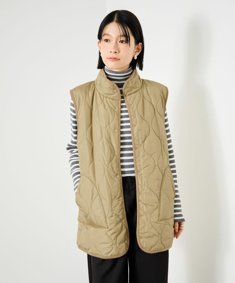 [値下げ]Idnes  リバーシブルキルトベスト レディース商品画像-12