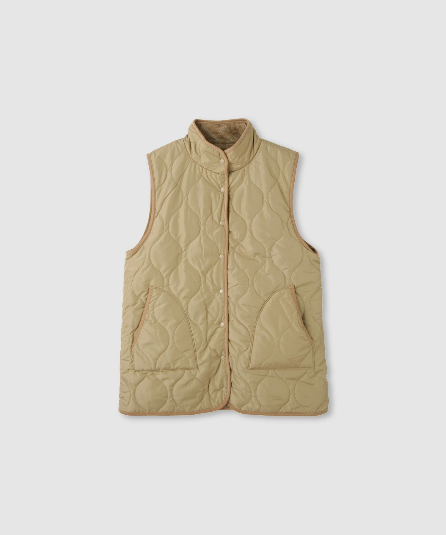 [最終さらに50%OFF]Idnes  リバーシブルキルトベスト レディース商品画像-21