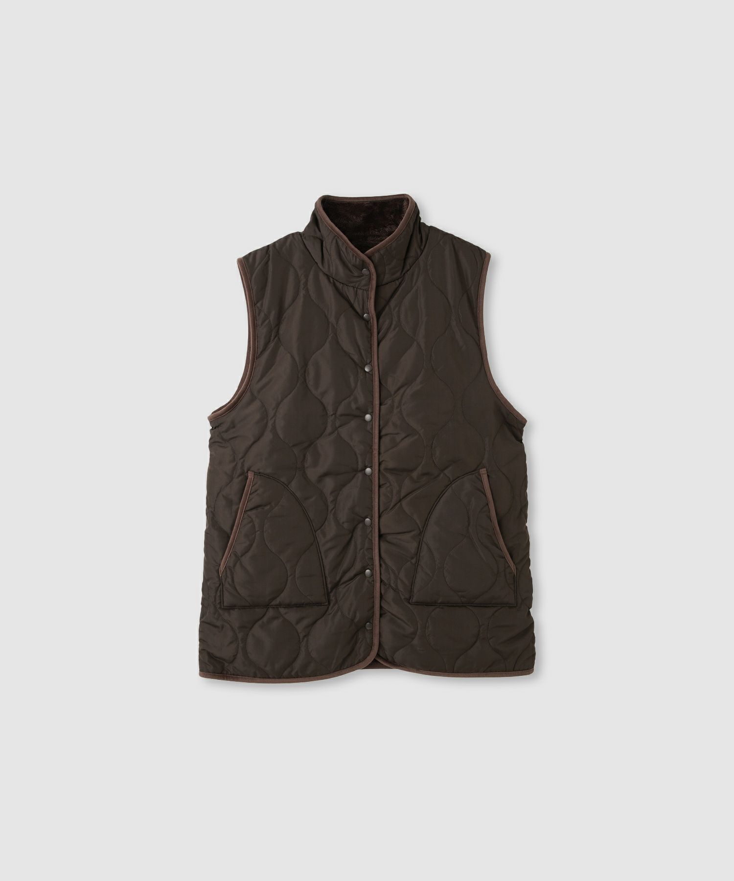 Idnes  リバーシブルキルトベスト レディース商品画像-22