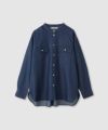 Idnes  デニムバンドカラーシャツ レディース商品サムネイル-14