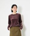 [値下げ]Idnes  ベロアロングスリーブTシャツ レディース メール便 対応商品商品サムネイル-1