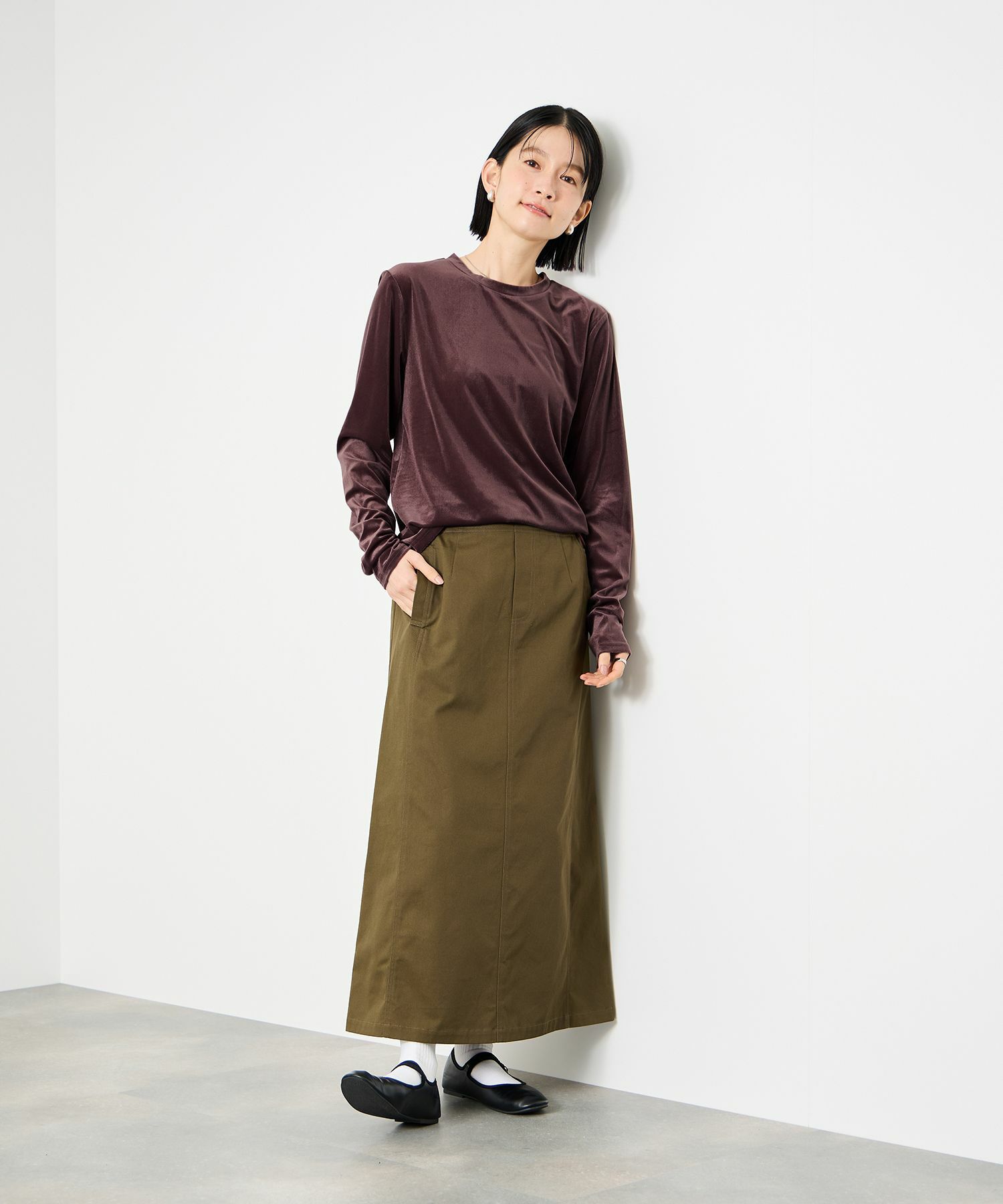 Idnes  ベロアロングスリーブTシャツ レディース メール便 対応商品商品サムネイル-8