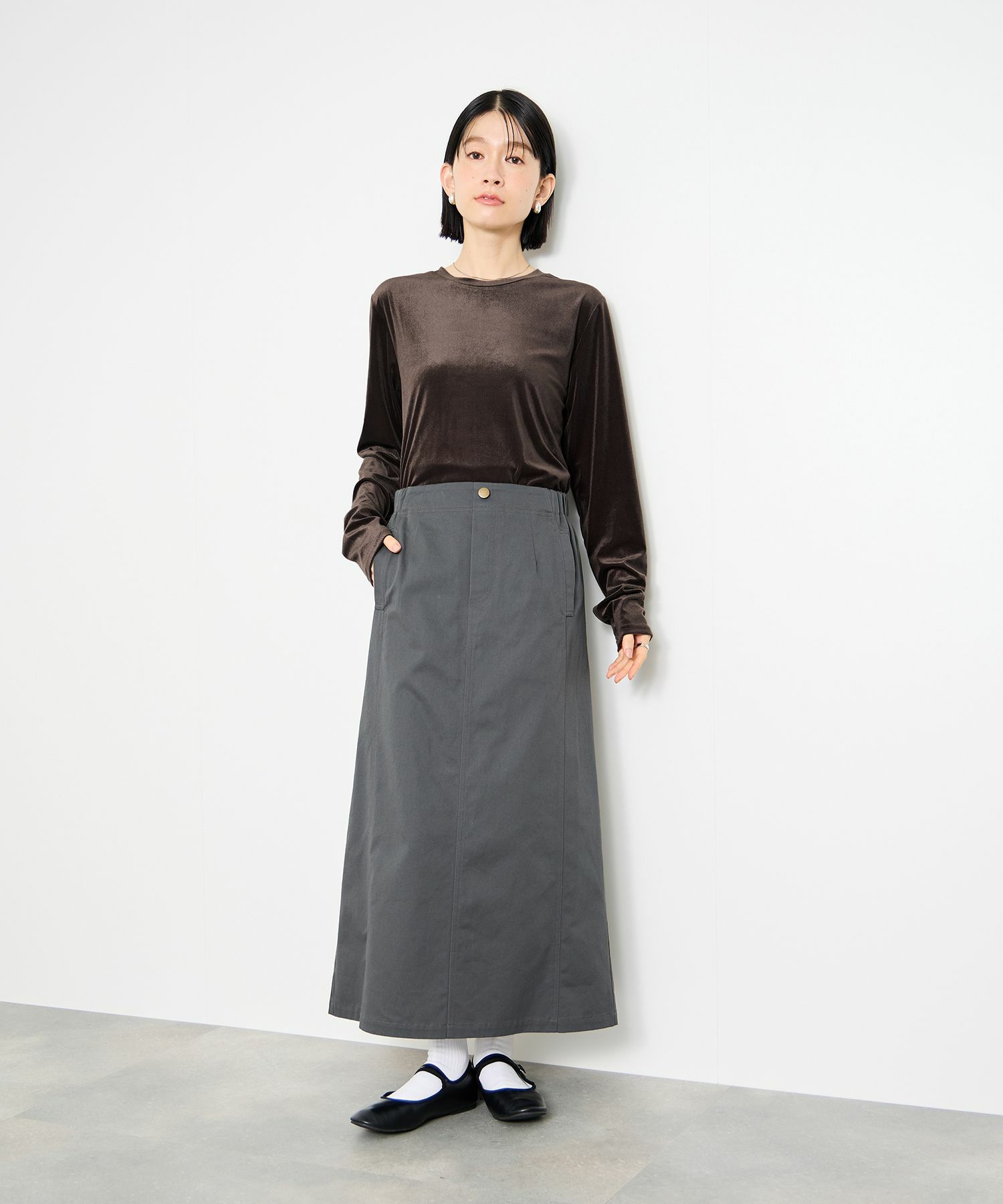 Idnes ベロアロングスリーブTシャツ レディース メール便 対応商品