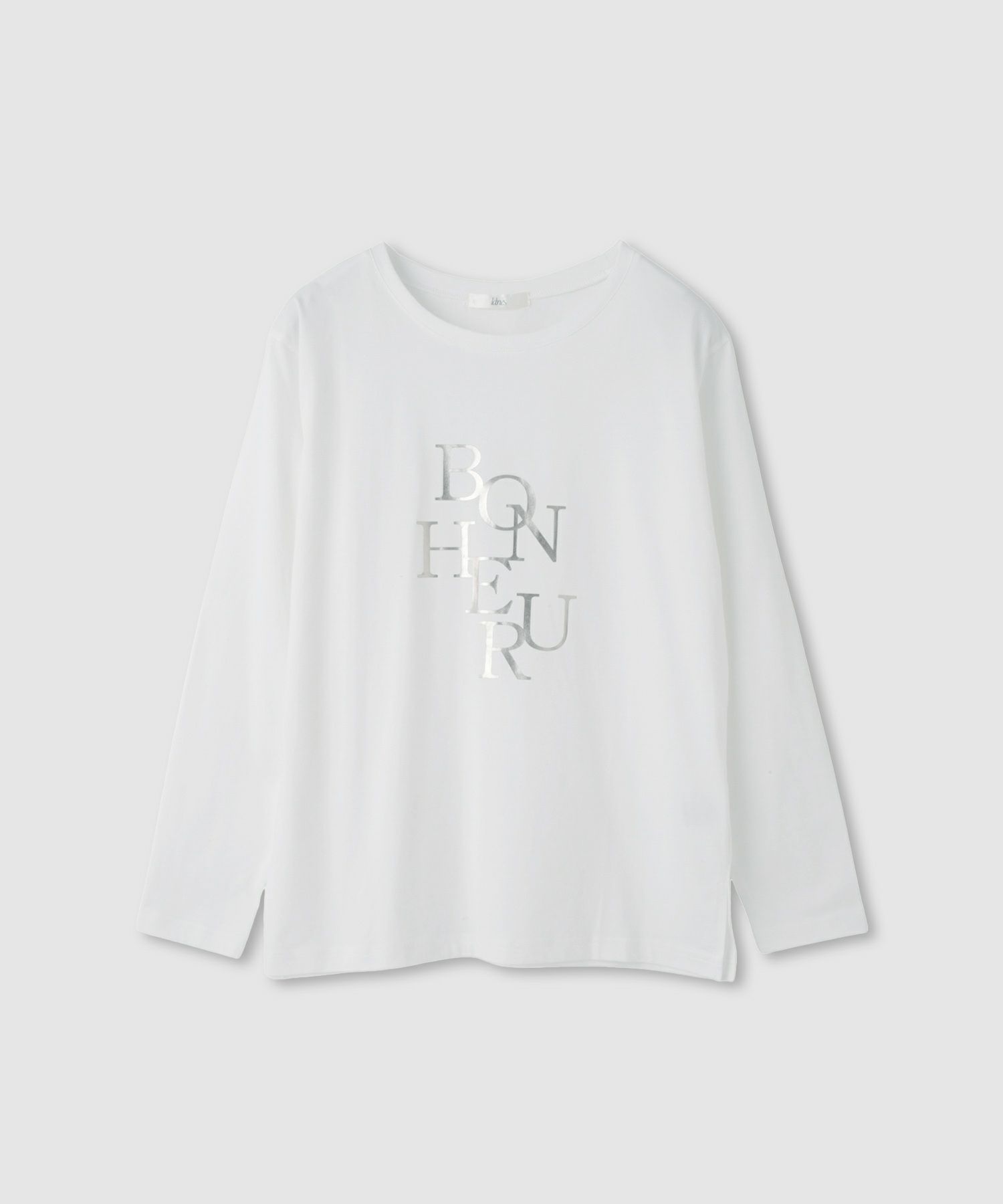 [値下げ]Idnes  箔プリントロングスリーブTシャツ レディース メール便 対応商品商品画像-14